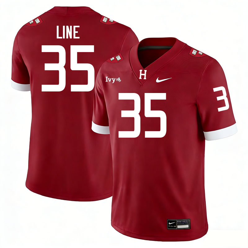 Harvard Crimson #35 Sean Line College Football Jerseys,Uniforms Stitched-Crimson